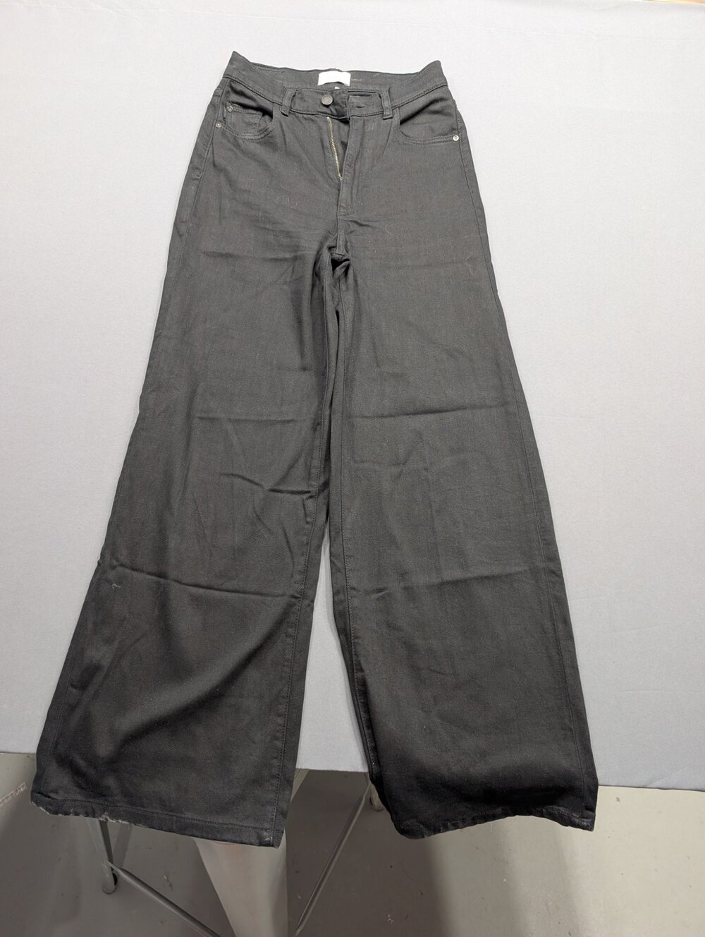 DL1961 Wide Leg Jeans Black Size 25 High Rise Women's Denim